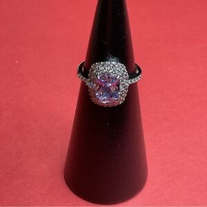 Bomb Party RBP6643 “Imagine This” Cubic Zirconia on Rhodium Size 6 Ring NWT